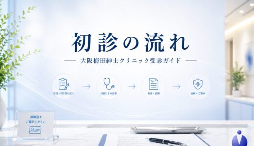 初診の流れ｜大阪梅田紳士クリニック受診ガイド