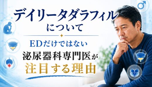 デイリータダラフィルという選択肢：ED・排尿症状・慢性前立腺炎をまとめて考える治療法【泌尿器科専門医が解説】
