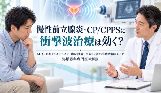 慢性前立腺炎に衝撃波治療は効く？CP/CPPSに対するLi-ESWTのエビデンスを尿道炎・前立腺炎を年間1,000例以上診療する泌尿器科専門医が解説